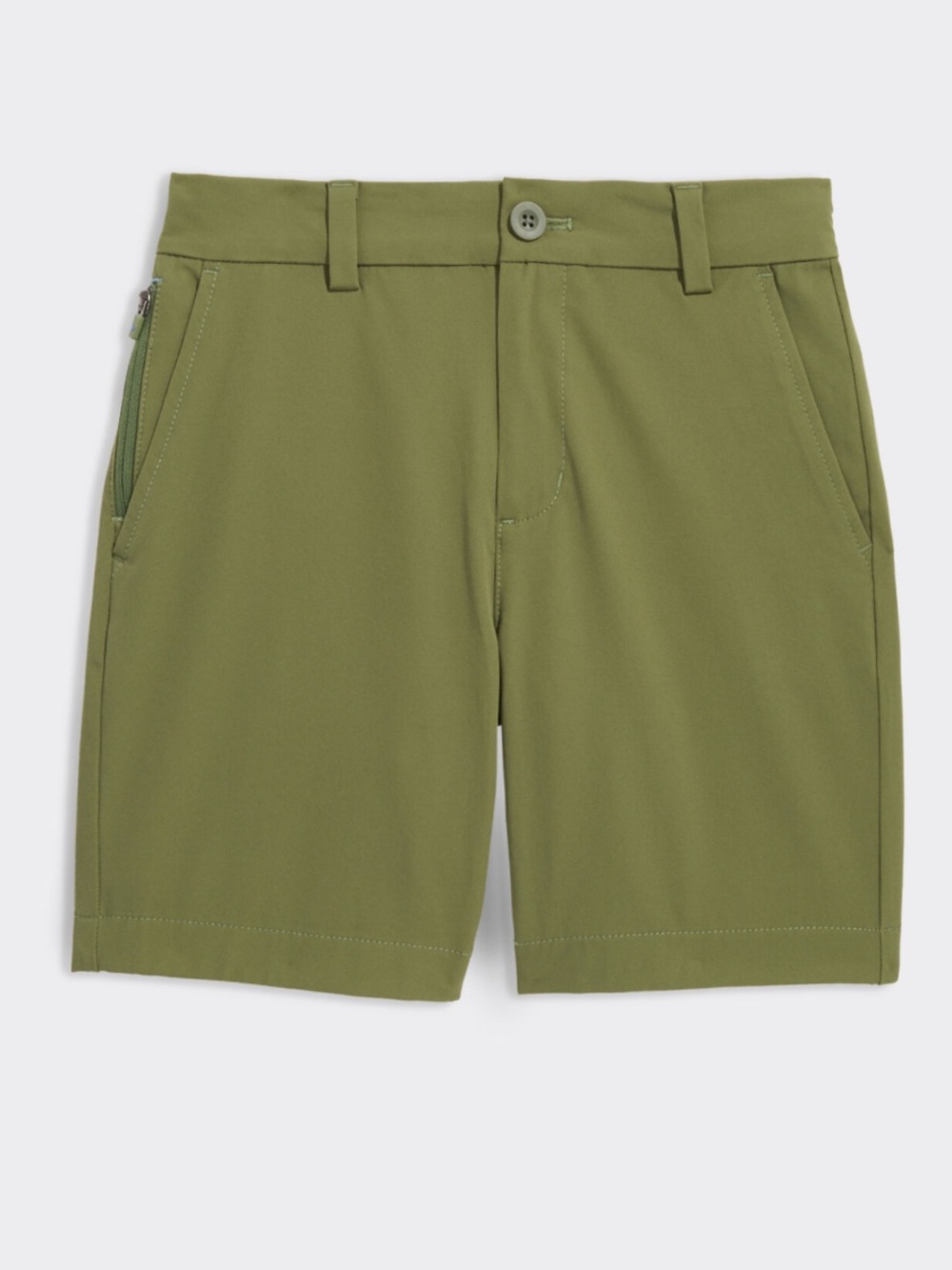 Vineyard Vines Boys army olive green Performance Shorts 14